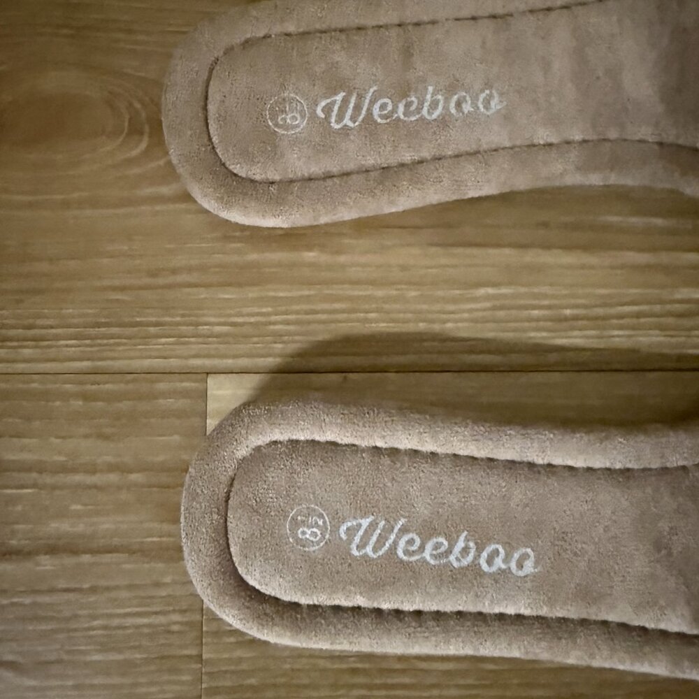 🤎 Weeboo Braided Slide Sandals – Taupe – Size 9 - Picture 3 of 5